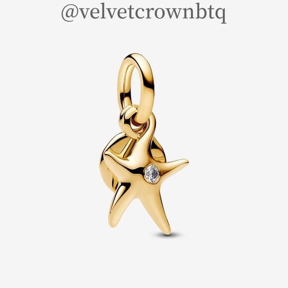 Pandora Starfish Double Dangle Charm|Pendant - Picture 1 of 2
